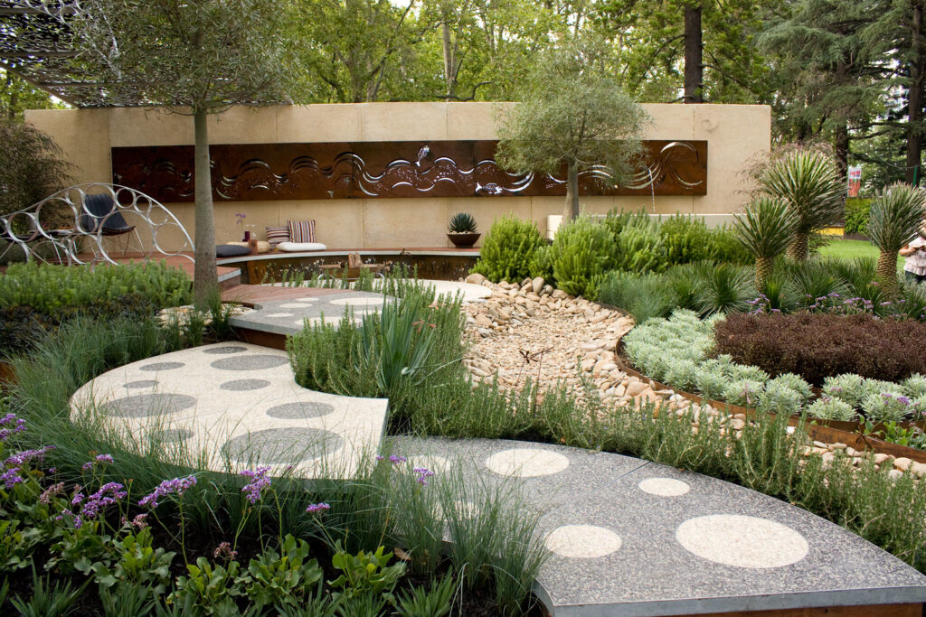 Dry Creek Bed in Backyard Landscaping Ideas