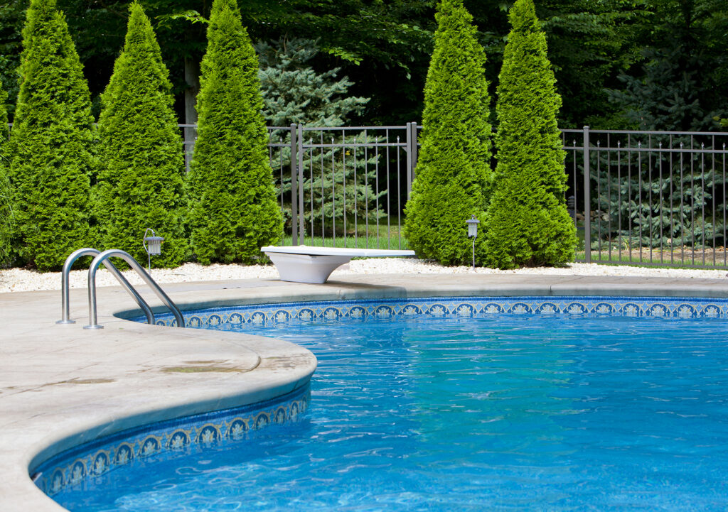 Aluminum above ground pool deck