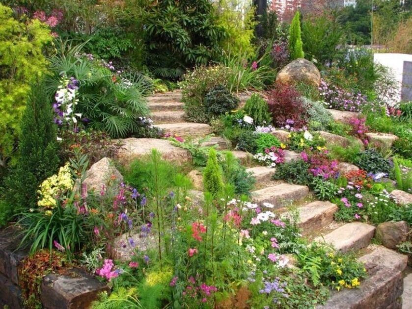 46 Modern & Small Corner Rock Garden Ideas: How to Create a Beautiful and Functional Space Rock Garden with Stone Path