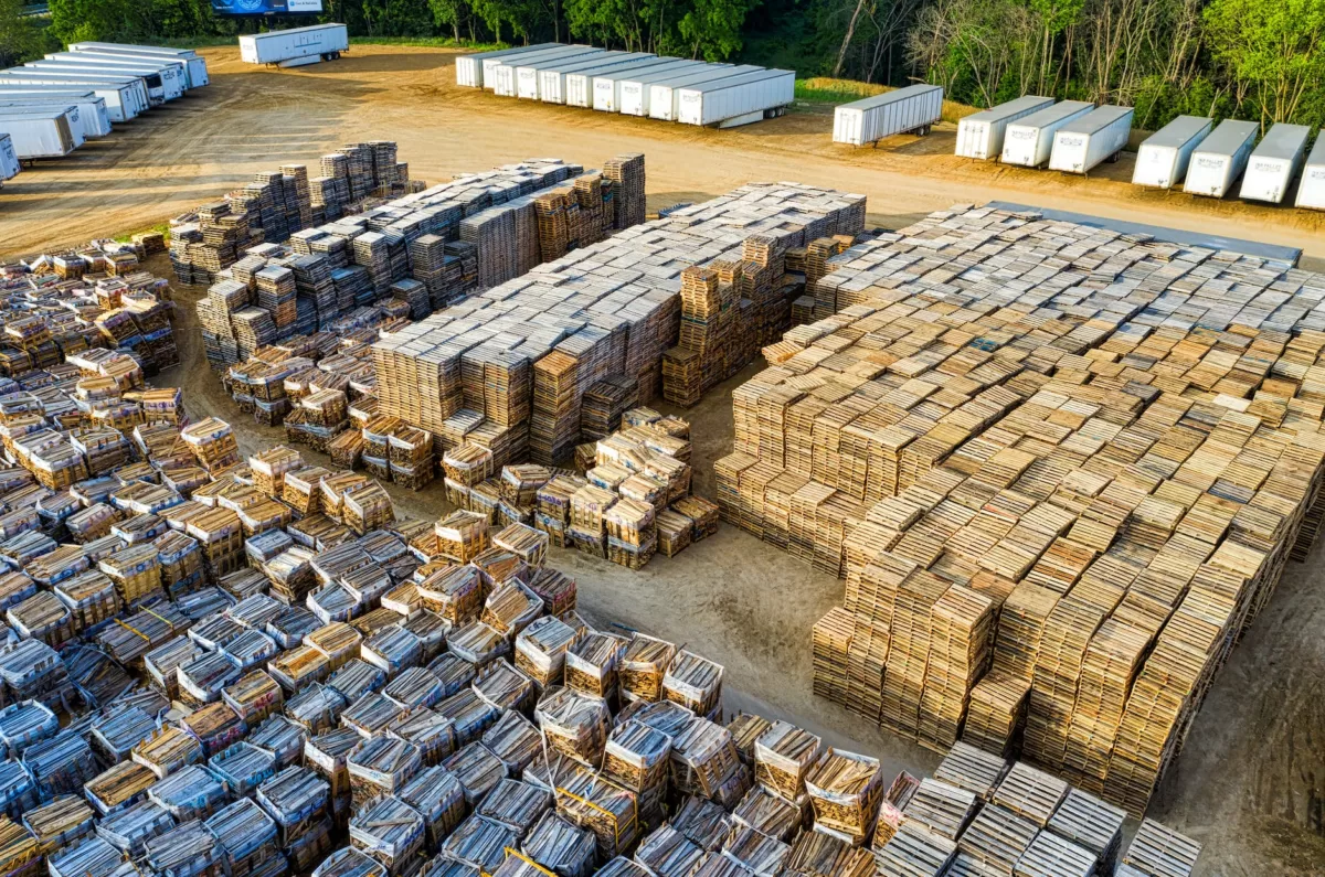 aerial view of wood planks