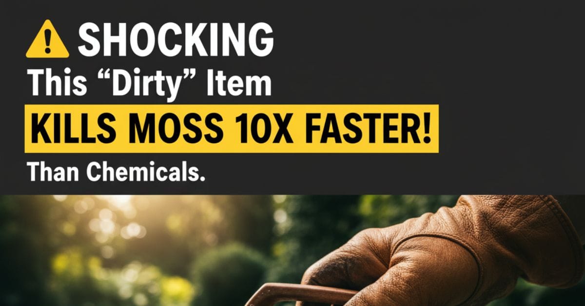 SHOCKING: This "Dirty" Item Kills Moss 10x Faster Than Chemicals SHOCKING This “Dirty” Item Kills Moss 10x Faster Than Chemicals