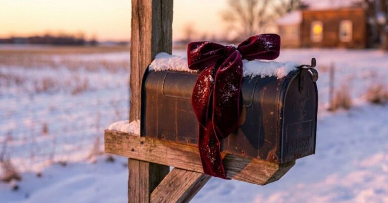 Burgundy Bows Are Taking Over Porches (And Why I’m Not Mad About It) Burgundy bows for mailbox; Weather resistant velvet bows; outdoor holiday decor safety; styling christmas porch ribbon; How do you attach a bow to a mailbox without wire?; Can velvet bows stay outside in the rain?; What color ribbon goes best with burgundy?
