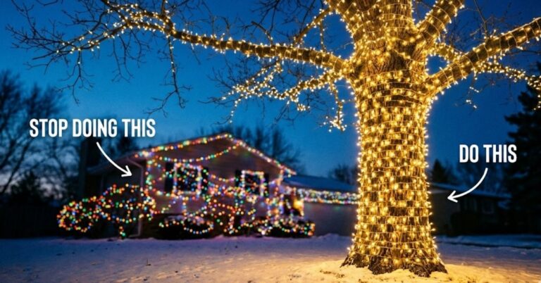 Wrapping lights around tree trunk, Best way to hang outdoor Christmas lights, How many lights for outdoor tree, Do you wrap tree lights up or down?, How do you keep lights from sliding down the trunk?, Is it bad to leave lights on trees all year?