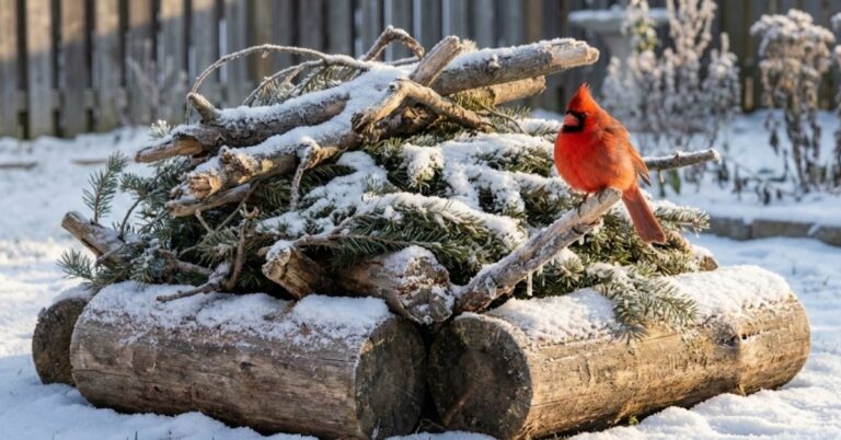 Your Clean Yard is a Death Trap: Build This "Ugly" Winter Bunker Instead; Winter Gardening, Bird Habitat, Pollinator Garden, DIY Garden Projects, Eco-Friendly Yard